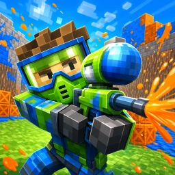 أيقونة Blocky Gun Paintball